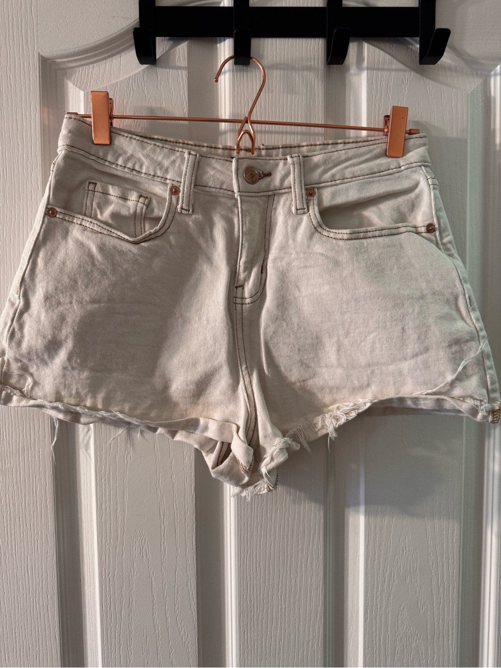 wild fable Cream Denim Cutoff Shorts